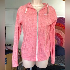 Nike peach zipper hoodie, size M